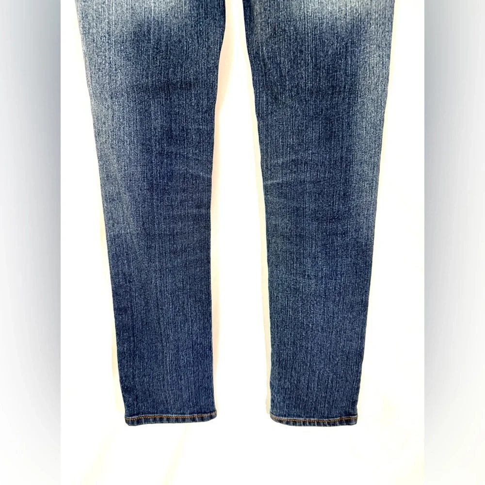 Vigoss Mid Rise Skinny Jeans With Back Flap Pockets With Orange Embroidery - Picture 8 of 14